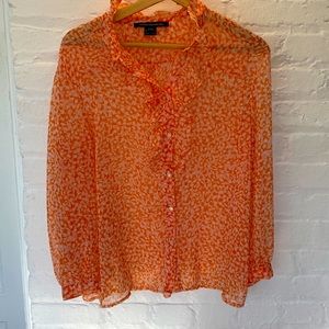 FRENCH CONNECTION RUFFLE BLOUSE
